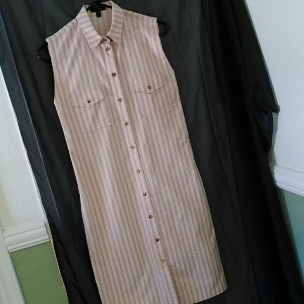 Burberry London Plaid Button Sleeveless dress 8